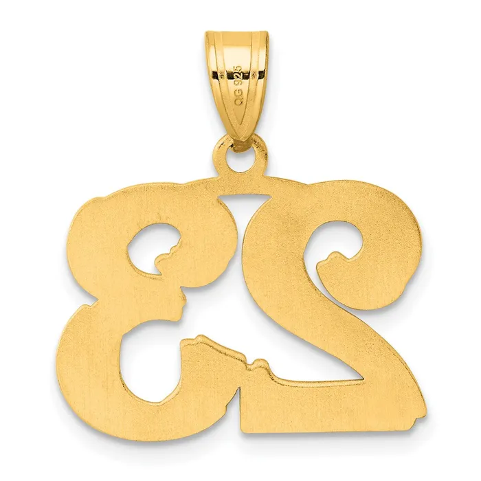 Goldia PreStyled Sets 14k Yellow Gold Polished Etched Number 23 Pendant