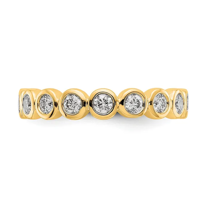 Rings 1 Ct Bezel Set Diamond Eternity Wedding Band Ring in 14k Yellow Gold Goldiacom