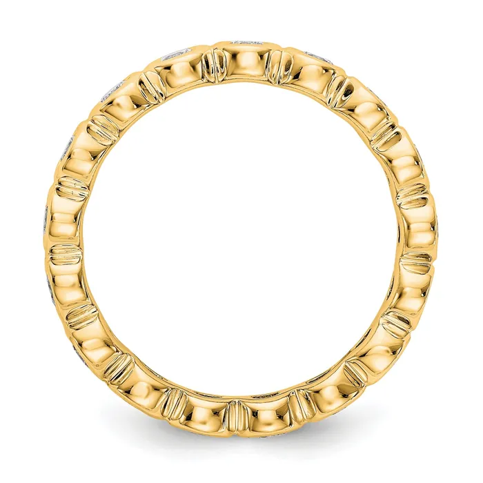 Rings 1 Ct Bezel Set Diamond Eternity Wedding Band Ring in 14k Yellow Gold Goldiacom