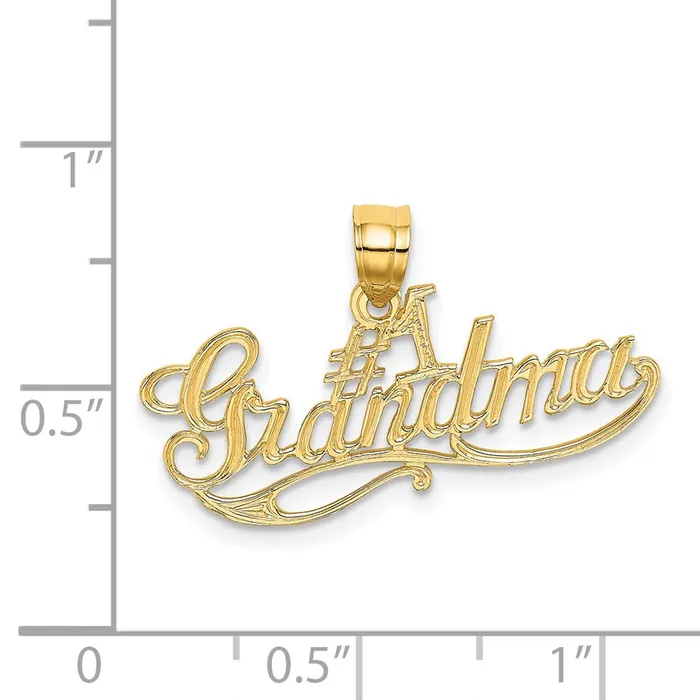 14k 1 GRANDMA Charm TreasureFineJewelers Charm Necklaces