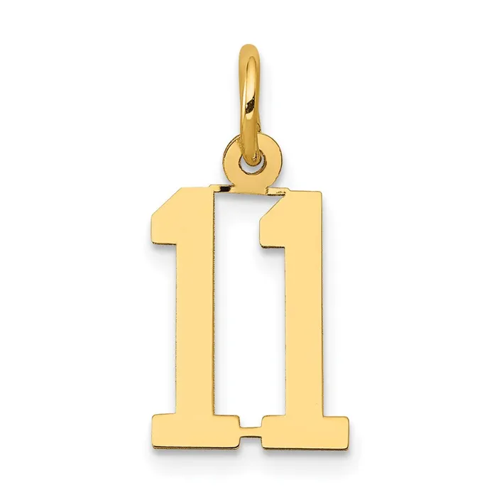 14k Small Elongated Number 11 Charm TreasureFineJewelers Charm Necklaces 14k Small Elongated Number 11 Charm TreasureFineJewelers Charm Necklaces