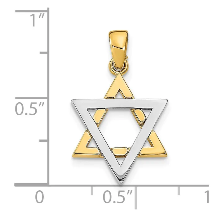 14K TwoTone Star Of David Charm TreasureFineJewelers Rings