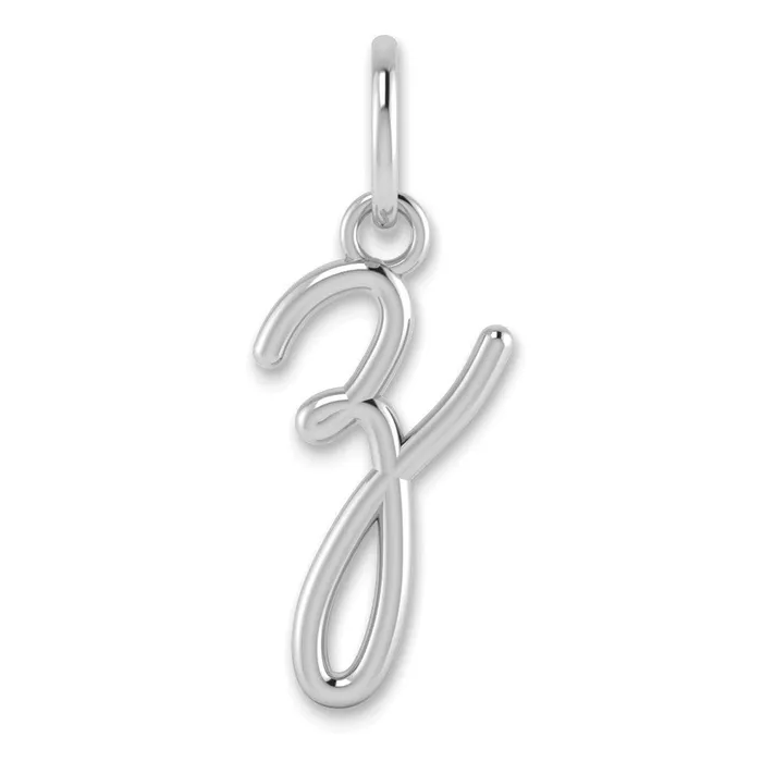 14k White Gold Lower case Letter Z Initial Charm TreasureFineJewelers Charm Necklaces 14k White Gold Lower case Letter Z Initial Charm TreasureFineJewelers Charm Necklaces