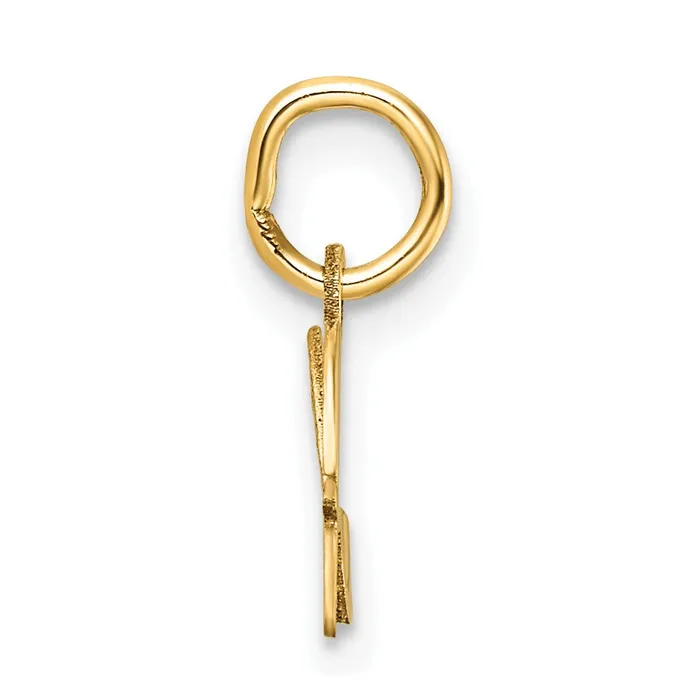 14k Yellow Gold Uppercase Letter H Initial Charm TreasureFineJewelers Charm Necklaces