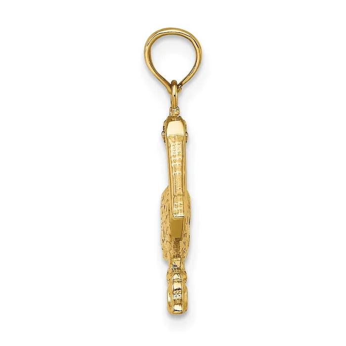Charm Necklaces TreasureFineJewelers 14K 3D Pelican Standing Charm