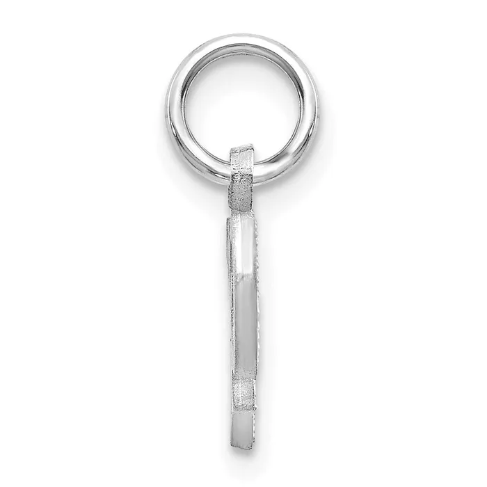 Charm Necklaces TreasureFineJewelers 14k White Gold Diamondcut Letter P Initial Charm
