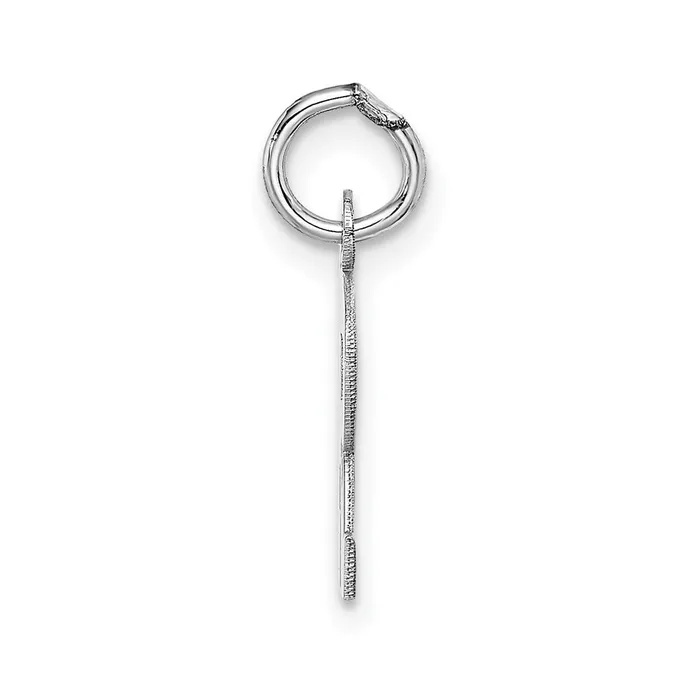 Charm Necklaces TreasureFineJewelers 14k White Gold Small Block Letter R Initial Charm