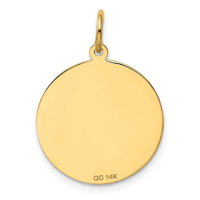 Charm Necklaces TreasureFineJewelers 14k Yellow Gold 1 DAD Charm