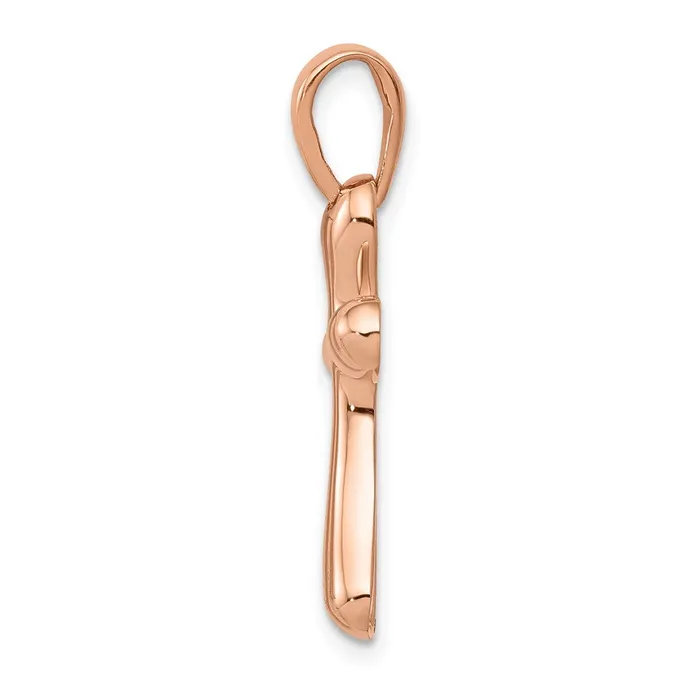 Necklaces TreasureFineJewelers 14k Rose Gold Freeform Cross Pendant
