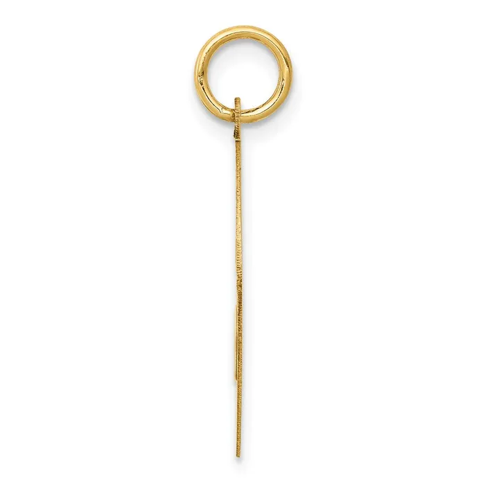TreasureFineJewelers 14k Yellow Gold Yorkshire Terrier Disc Charm Charm Necklaces