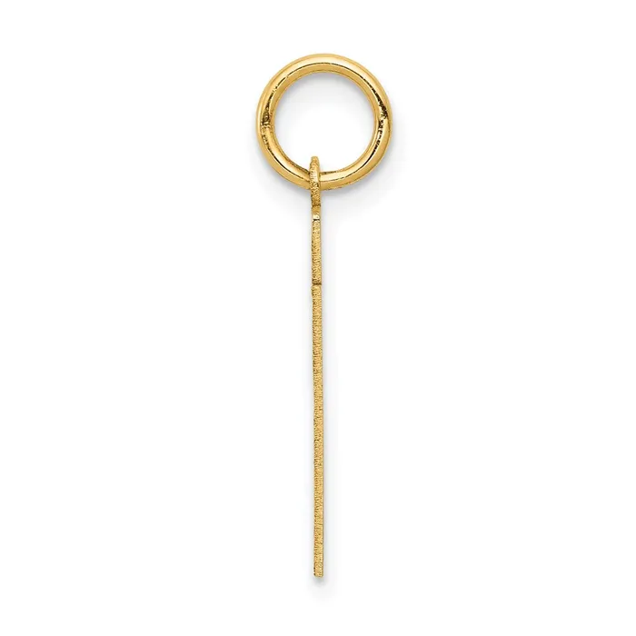 TreasureFineJewelers Charm Necklaces 14k Small Satin Number 21 Charm