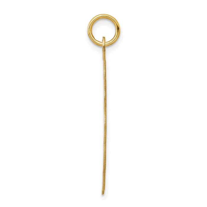 TreasureFineJewelers Charm Necklaces 14k Yellow Gold 027 Gauge Engravable Scalloped Disc Charm