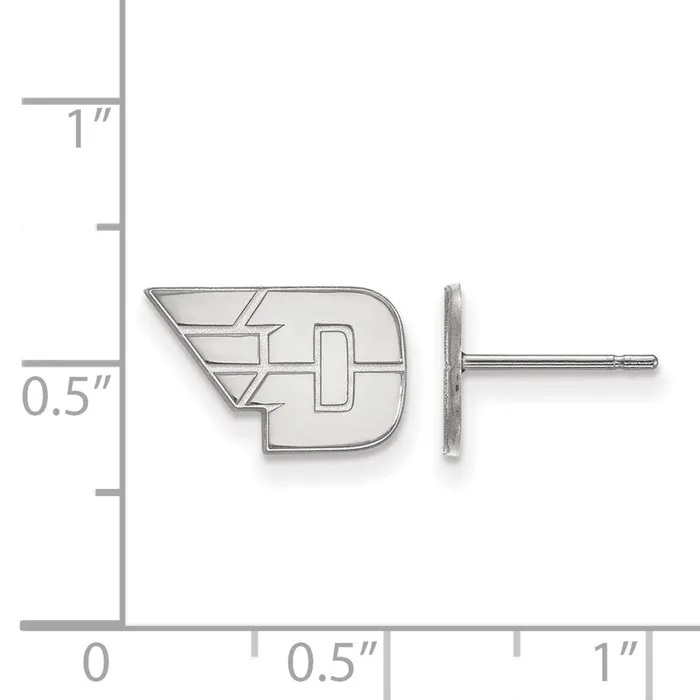 TreasureFineJewelers Earrings 10K White Gold University of Dayton XS Post Earrings