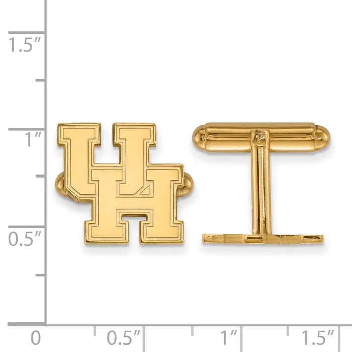 TreasureFineJewelers Rings Sterling Silver Goldplated University of Houston UH Cuff Links