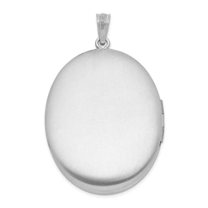 TreasureFineJewelers Rings Sterling Silver Rhodiumplated Diamond Star Ash Holder Oval Locket