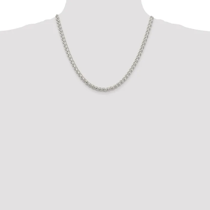 Sterling Silver 5mm Round Spiga ChainWBCQSP20020 WB Choice Jewelry Rings