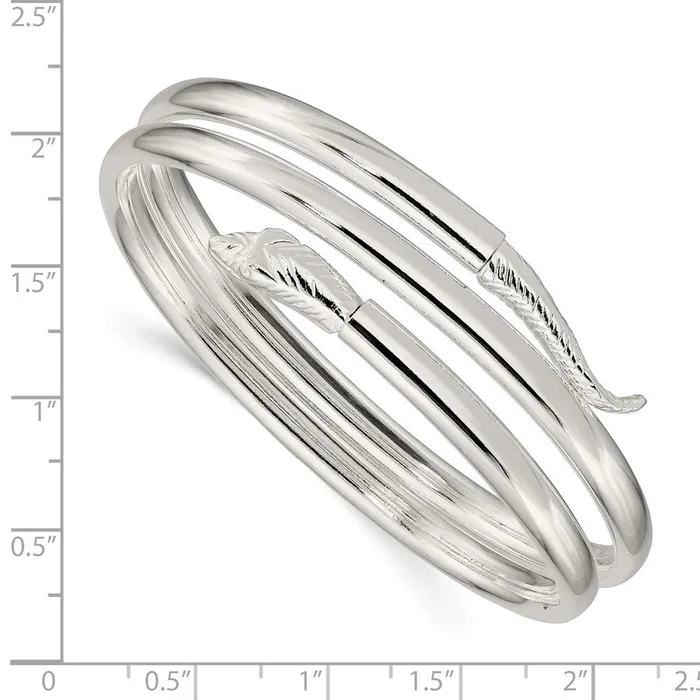 Sterling Silver Snake Bangle BraceletWBCQB67 WB Choice Jewelry Bracelets Sterling Silver Snake Bangle BraceletWBCQB67 WB Choice Jewelry Bracelets
