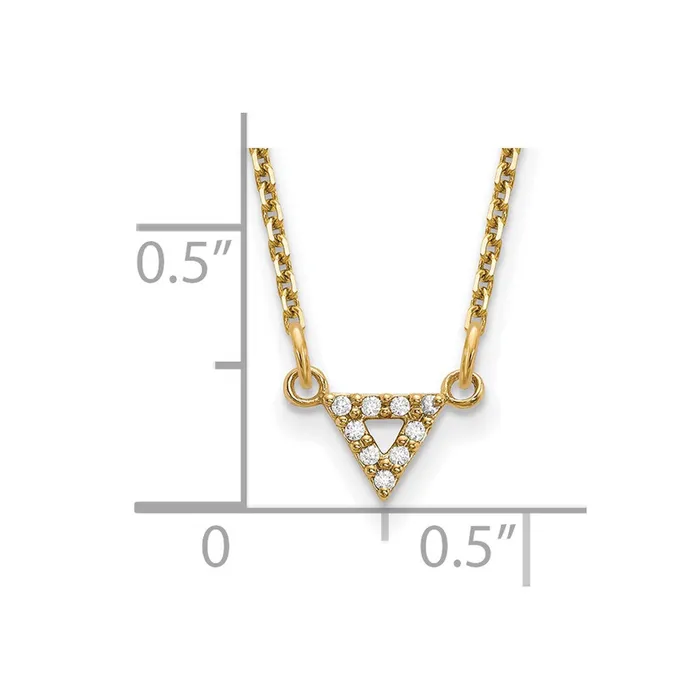 WB Choice Jewelry Necklaces 14k AA Quality Diamond 6mm Triangle NecklaceWBCXP5010AA WB Choice Jewelry Necklaces 14k AA Quality Diamond 6mm Triangle NecklaceWBCXP5010AA