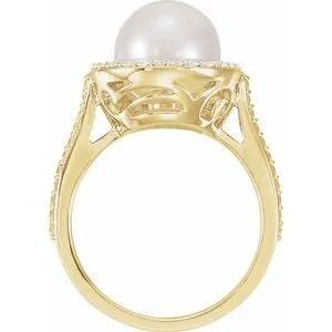 WB Choice Jewelry Rings HaloStyle Pearl Ring67407112PSTWBC WB Choice Jewelry Rings HaloStyle Pearl Ring67407112PSTWBC