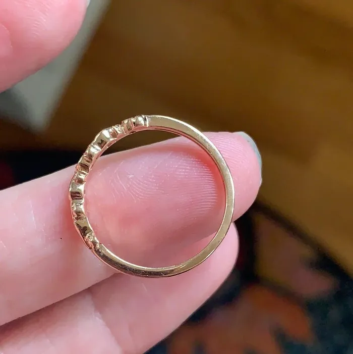 Rings Love Vintage Paris Diamond Leaf Band 10k Rose Gold Vintage