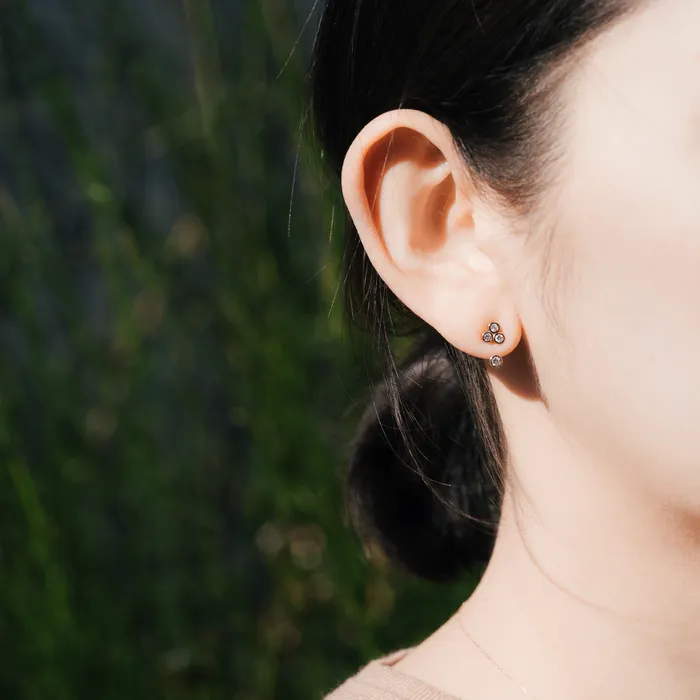 Triplet Diamond Stud PRMAL Earrings Triplet Diamond Stud PRMAL Earrings