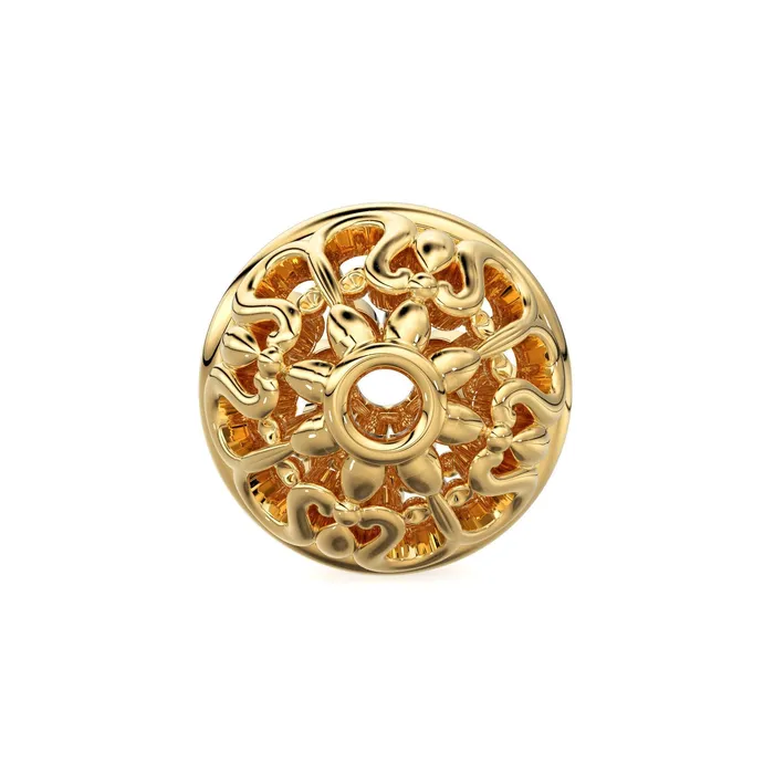 Jalvi Co Round Designer Solid Gold 14k 18k Handmade Gold Spacer Bead Jewelry Making Supply 7mm PreStyled Sets