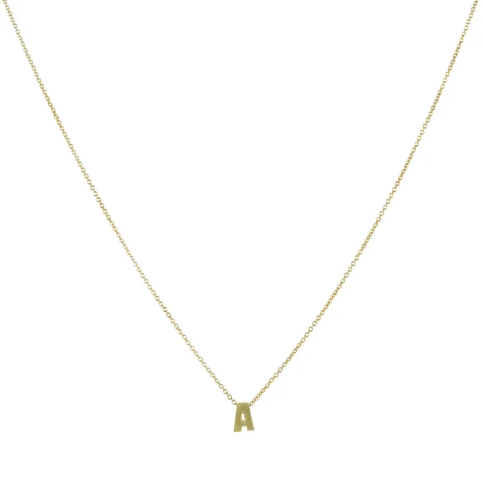 Necklaces Marian Maurer 18k Micro A Pendant Necklace