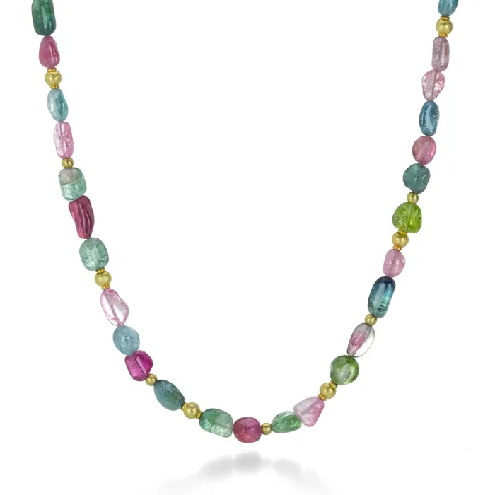 Necklaces Pink and Green Tourmaline Necklace Barbara Heinrich